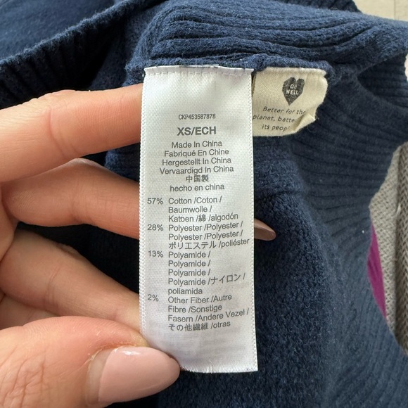 Madewell Colorblock Charleston V Neck Pullover Sweater - Picture 8 of 11